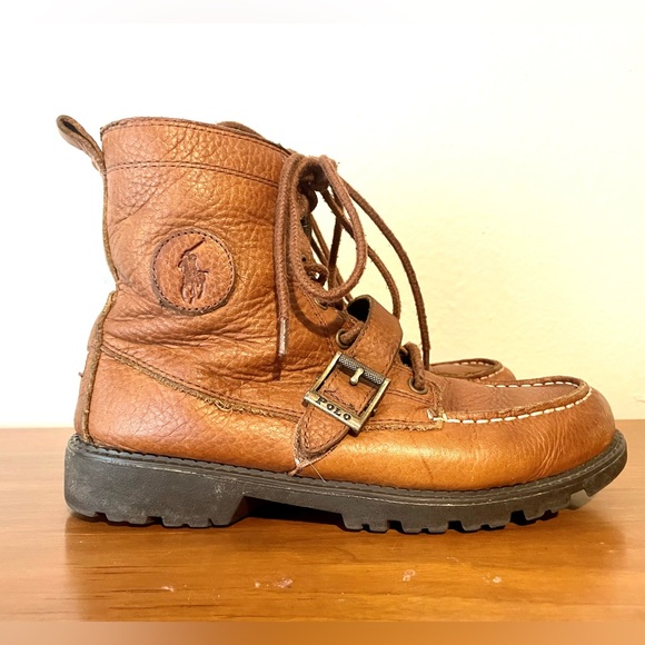Polo Ralph Lauren Ranger Ultra Hi-Low Sherling Boots Boys US Size 5.5 - Picture 1 of 8